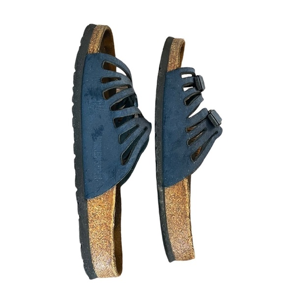 Birkenstock Granada Blue Slip On Slide Sandals Size 38/Size 7-7.5 - Picture 11 of 16